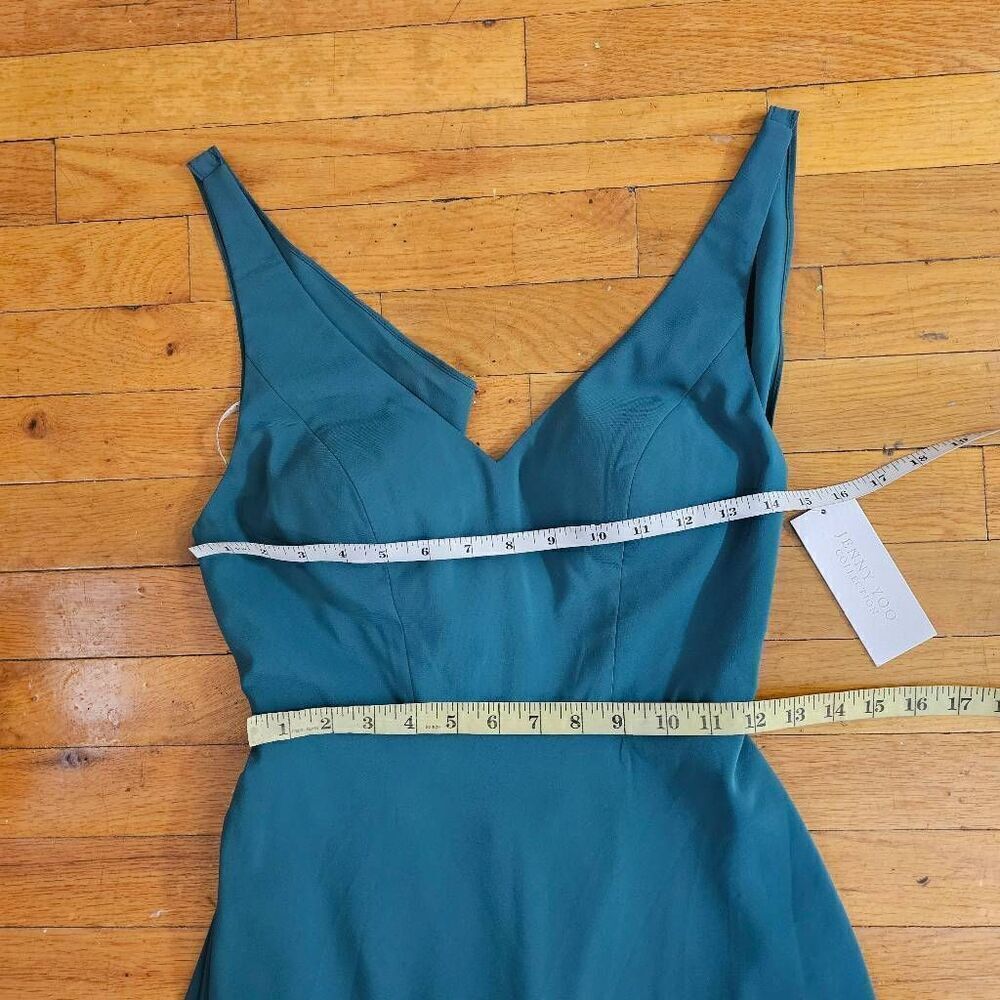 Jenny Yoo Delaney Maxi Dress V Neck Tie Back Size 2 - Picture 8 of 8
